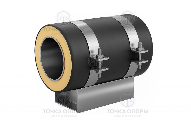 Скользящая опора СПОн 1020/1200.100 подкладная надземная для труб в ППУ